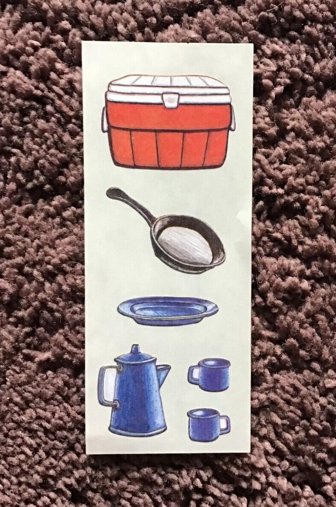 🔥VINTAGE Creative Memories Stickers GREAT OUTDOORS CAMPING COOKING NLA NOS *