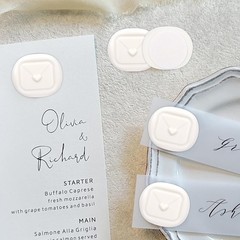 25Pcs White Heart Shaped Wax Seal stickers Self Adhesive Envelope Seal Stickers