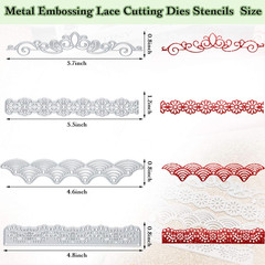 19 Pcs Die Cuts for Card Making Metal Lace Scrapbooking Border Cutting Emboss…
