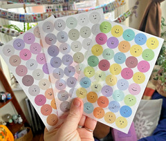 Random Lot Of 3 Smiley Face, Emotion Sticker Sheets: Washi-style Paper Stickers