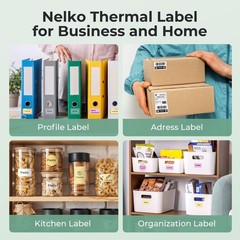 Thermal Labels for Nelko PM220 Label Maker, 2 inch (50mm) Round Thermal Label…
