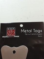 BBP Metal Tags die cut aluminum antique shapes 5 packs of 3 each paint embossNIP