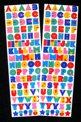 Mrs Grossman Two 2×6″ Sticker Sheets ‘Multicolor Alphabet’ Over 160 stickers tot