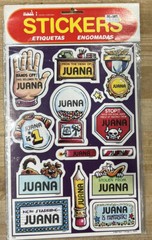 Vtg 1983 JUANA Celebrity Stickers Sealed Mark I Name Stickers