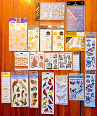 Exciting range of 15 vintage scrapbooking rub-ons, all new in package