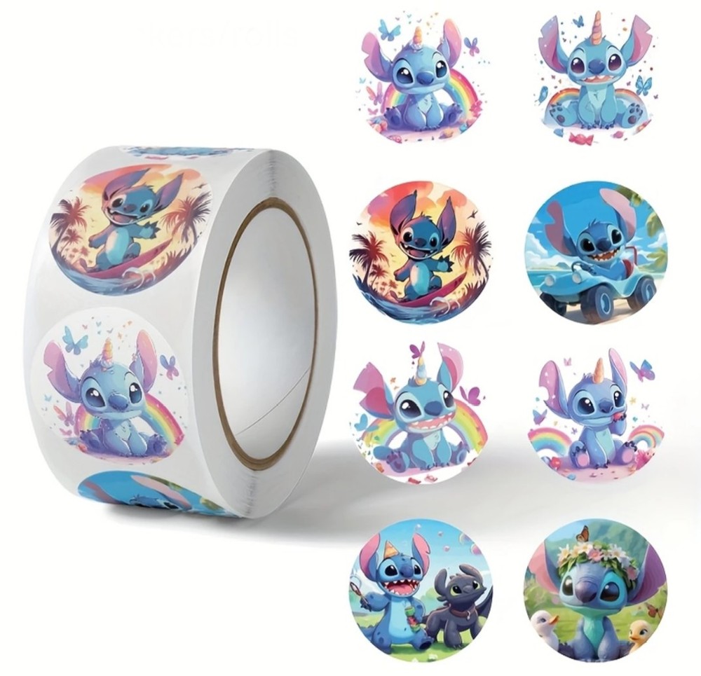 100 LILO & STITCH ASSORTED 1″ STICKERS LABELS SEAL DISNEY PARTY FAVOR GIFT MOVIE