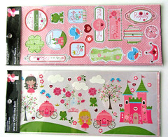 2x Imaginisce FAIREST OF THEM ALL Rub On Transfers & Chipboard Stickers Princess