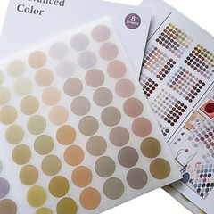 8 Sheets Round Dot Emoji Small Circle Label Coloured Sticky Labels