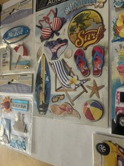 BEACH BUM SUMMER Scrapbook Stickers LOT !