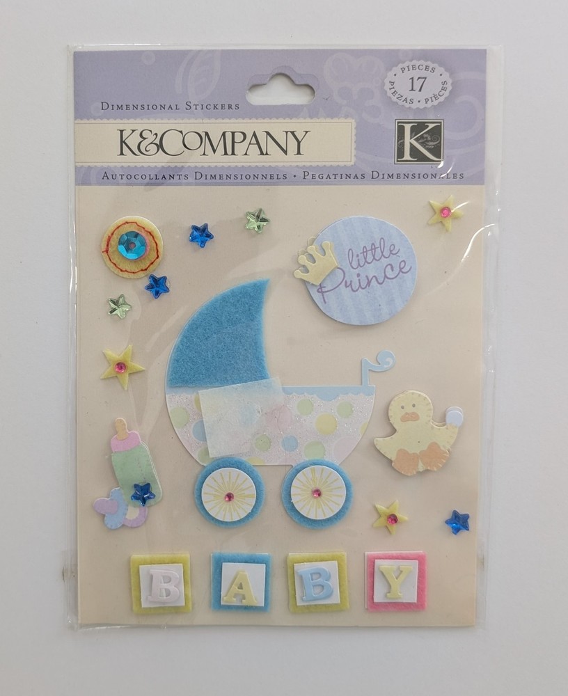 Little Prince Baby Boy Scrapbooking Stickers by K&Company