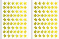 1800 PCS Gold Star Stickers, 30 Sheets Holographic Gold Star Sticker for Kids Re