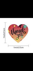 40 PCs Heart Shaped 1” Thank You Stickers Small Business Envelope Seals/Parties