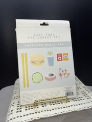14-piece Fast Food Stationery Set for note-taking, journaling, scrapbooking NEW