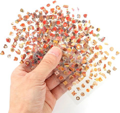 2000+ Cute Mini Sticker Pack, 36 Sheets Tiny Food & Snack Stickers,5Mm Transpare