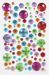 Green Red Pink Blue Purple Gemstones Bling Jewels Gems Crafter’s Square Stickers