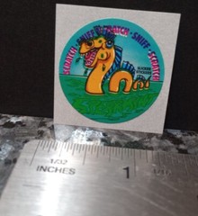 Vintage Stickers Spearmint Scratch And Sniff Sticker GREAT SCENT Slicker Sticker