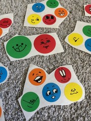 Vintage Smiley Face Stickers Cut Sticker Sheet