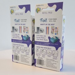 Hello Blink Foil Sticker Maker Refill Pack Lot of 2 (80 Count EACH) New Sealed
