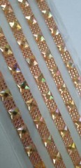 CraftbuddyUS 5 Self Adhesive Rhinestone Stripes, Color – AB ORANGE