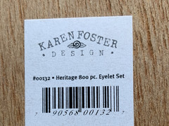 Vintage 20 Colors Karen Foster HERITAGE 800 pc EYELETS 1/8in 3mm Set 2004 Eyelet