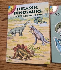 Dover Little Activity Sticker Books Dinosaurs Whales & Dolphins Lot SOME MISSING