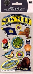 Stickopotamus New York Theme Stickers – State Bird, Flower, Fish, Tree, Insect
