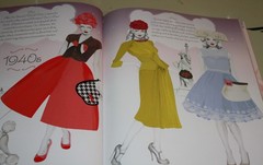 Used fashion sticker book, vintage fashions, some used, some unused stickers