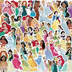 PRINCESSES From DISNEY 50pc STICKER SET, Little girls of all ages love them.