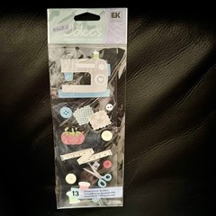 🧵 13 Jolee’s Sewing stickers Machine Scissors Thread Measuring Buttons NIP VHTF