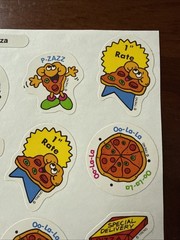 🍕 Vintage 80s Trend T-173 Pizza Scratch & Sniff Sticker Sheet Stinky Stickers !