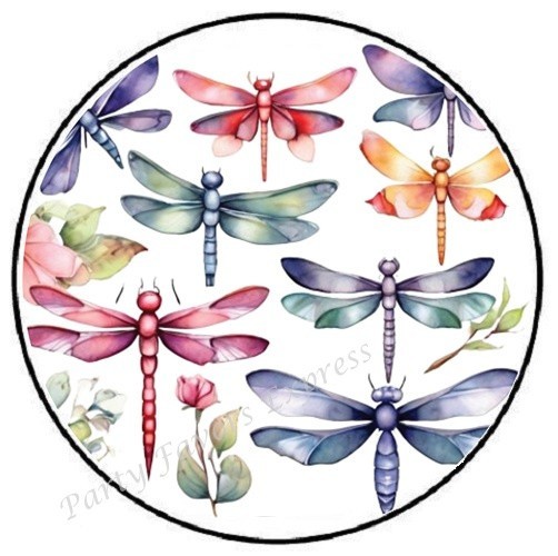 DRAGONFLY PATTERN ENVELOPE SEALS LABELS STICKERS PARTY FAVORS