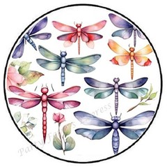 DRAGONFLY PATTERN ENVELOPE SEALS LABELS STICKERS PARTY FAVORS