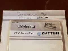 NEW Zutter Chipboard Pair 6″X6″ Covers & Canvas Art Board Pair 8″x8″ Covers
