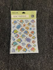 K&Company Happy Trails Sea Life Fish Turtles Shells Pillow Scrapbooking Stickers
