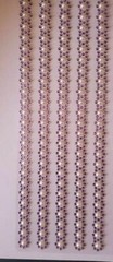 CraftbuddyUS 5 LILAC Round w/ 6mm Pearl Self Adhesive Rhinestone Stripes