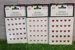 Lot of 530 RHINESTONE STICKERS – in 16 Packages – Various Brands