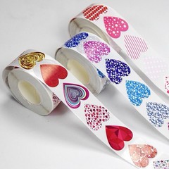 50 Pcs Random 1″ Love Heart Stickers Handmade DIY Party Round Labels