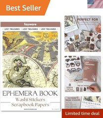 411 Vintage Washi Stickers & 20 Scrapbook Papers Ephemera for Junk Journals &…
