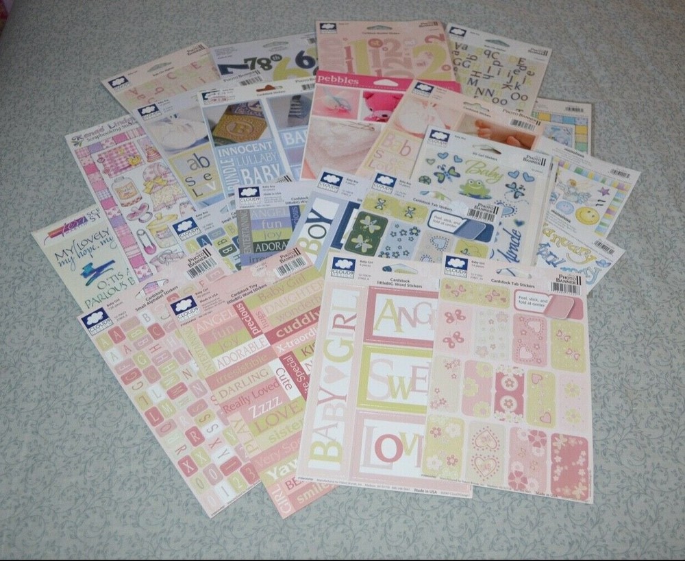 #1A ~ BABY Boy & Girl Stickers Embellishment scrapbooking CLOUD9 DESIGN