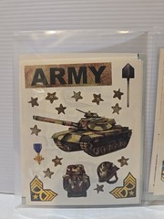 Creative Memories STARS & STRIPES stickers – ARMY, NAVY & MARINES – 3 PKGS. NEW