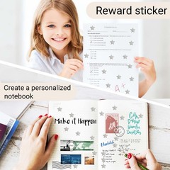2100 Pcs Star Stickers, Glitter Star Stickers for Reward Chart 30 Sheets Rewa…