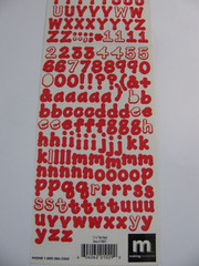 Making Memories DOT RED Letters & Number Stickers 7/16″