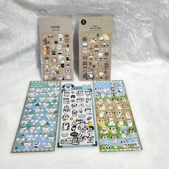 Sticker Sheets 5 Packs New Nekoni Suatelier Puffy Animal Lovers Dogs Mice Kawaii