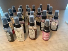 19 Tattered Angels Glimmer Mist 2 oz Spray Lot Deep Plum Timeless Lilac Pearl +