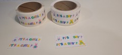 Vintage Mrs. Grossman sticker rolls Baby It’s a boy/It’s a girl deadstock