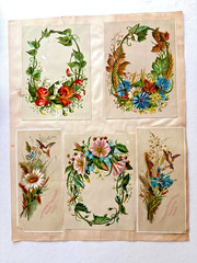 Stunning Large Die Cut on 1800’s -1900’s Scrapbook Page of Boy w/Dog *