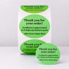 Thank You Stickers for eBay Sellers – Custom Business Name Labels – 2″