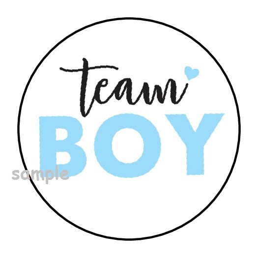 30 TEAM BOY BABY SHOWER ENVELOPE SEALS LABELS STICKERS 1.5″ ROUND BLUE HEART