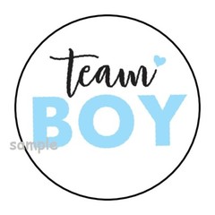 30 TEAM BOY BABY SHOWER ENVELOPE SEALS LABELS STICKERS 1.5″ ROUND BLUE HEART