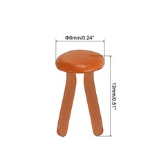 Brads for Paper Crafts, 150 Pcs Orange Metal Round Paper Fasteners, 13 mm